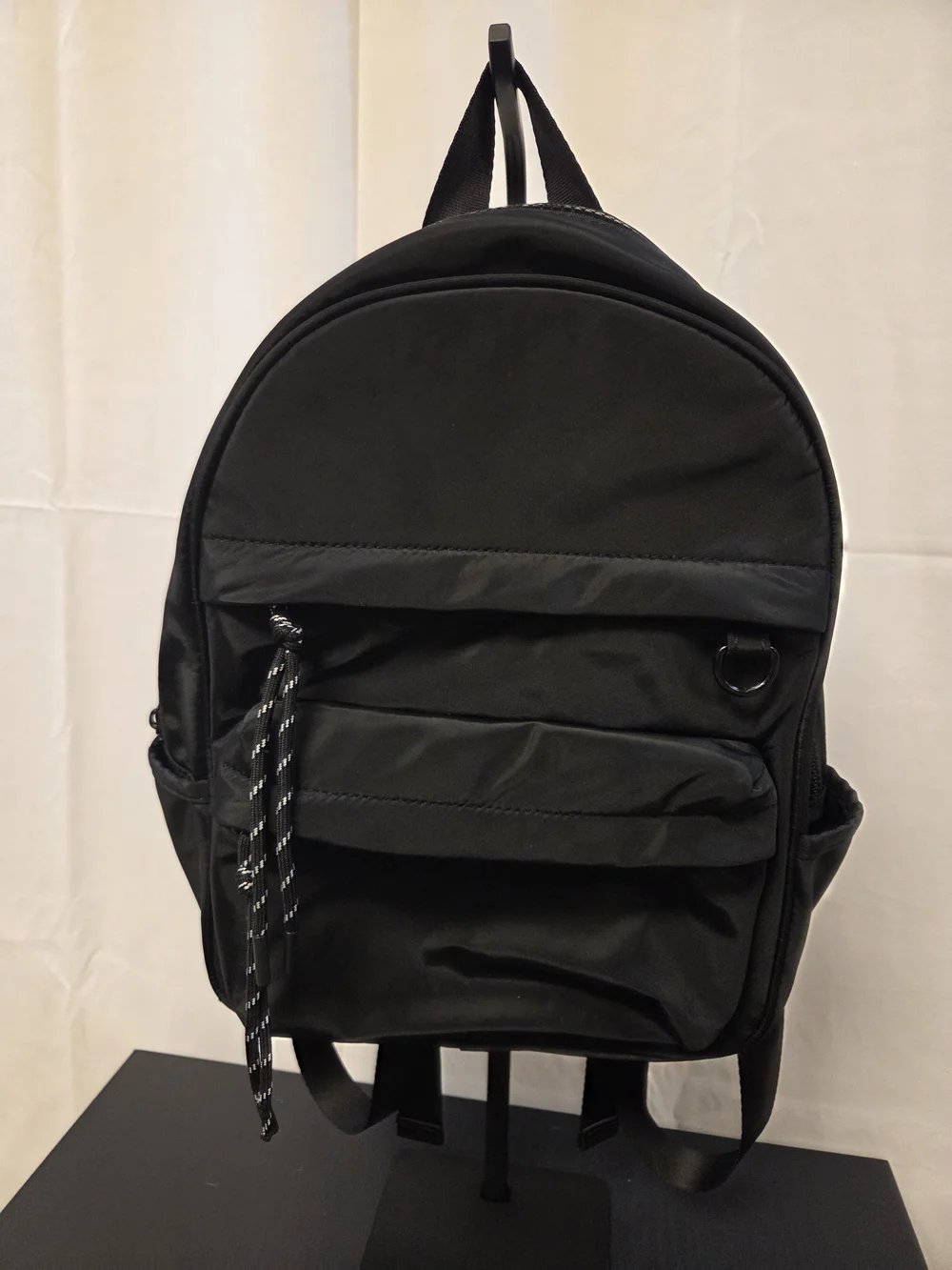 Everyday Black Women's Small Backpack with Front Pocket